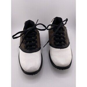 FootJoy Golf Shoes Boys Size 3M Black White Saddle Youth Junior #45020 Golfing